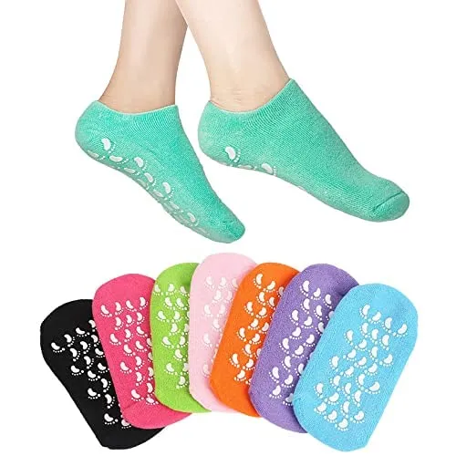 K Kudos Enterprise Themodernkart Silicone Socks for Women, Crack Heel Repair Socks, Spa Gel Socks for Women, Silicon Socks, Silicone Socks for Men, Foot Hydration Socks Vitamin E-Multicolour 1 Pair