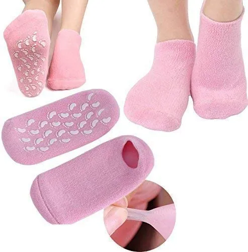 K Kudos Enterprise Themodernkart Silicone Socks for Women, Crack Heel Repair Socks, Spa Gel Socks for Women, Silicon Socks, Silicone Socks for Men, Foot Hydration Socks Vitamin E-Multicolour 1 Pair