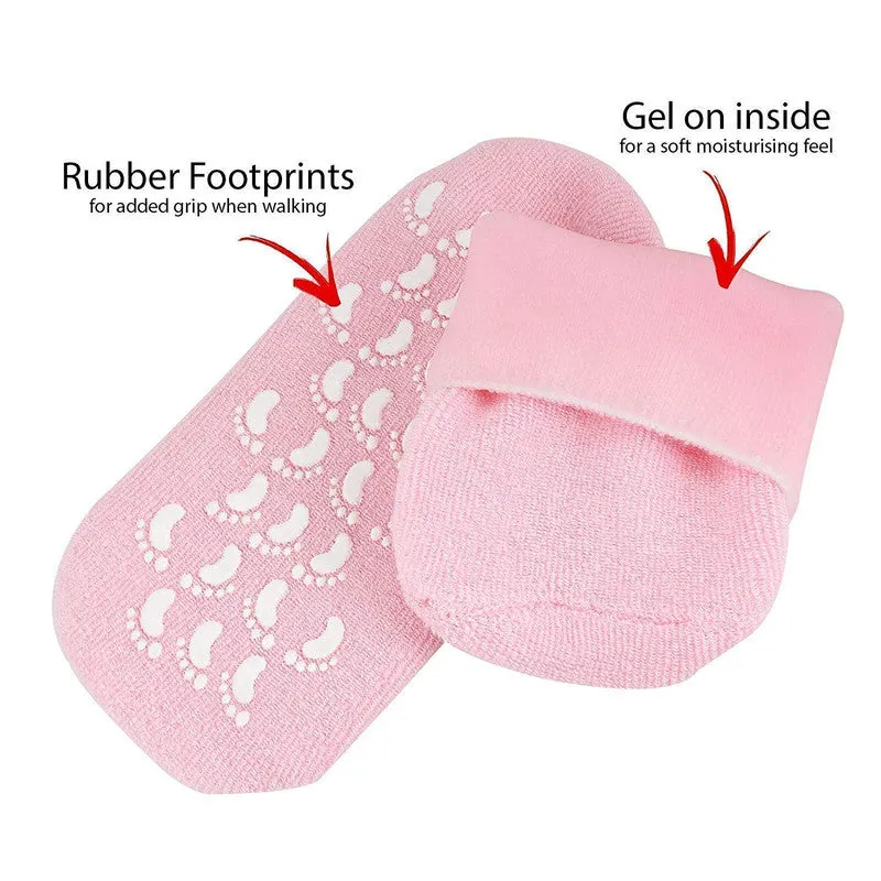 K Kudos Enterprise Themodernkart Silicone Socks for Women, Crack Heel Repair Socks, Spa Gel Socks for Women, Silicon Socks, Silicone Socks for Men, Foot Hydration Socks Vitamin E-Multicolour 1 Pair