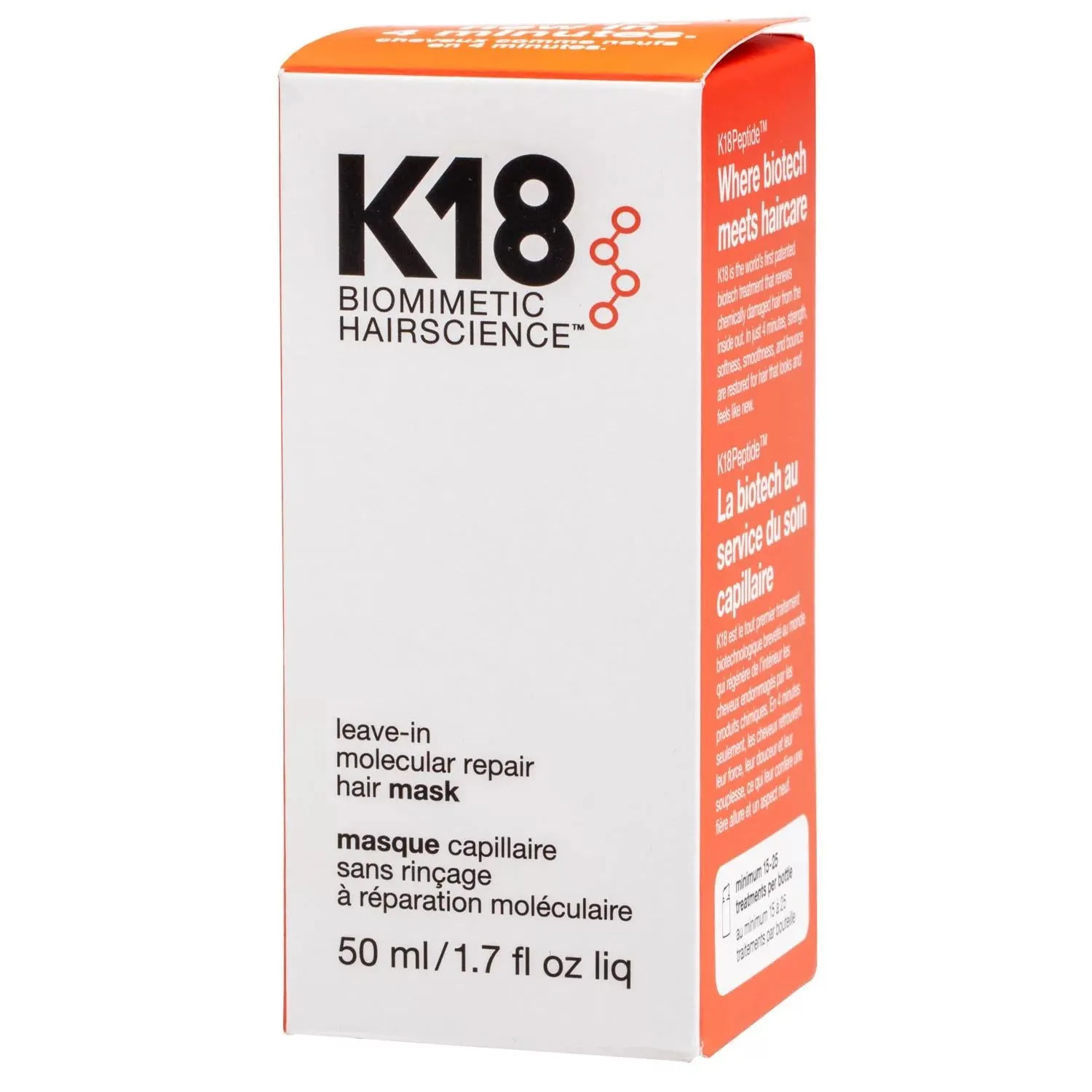 K18 Leave-in Molecular Repair Hair Mask, 1.7 fl. oz.