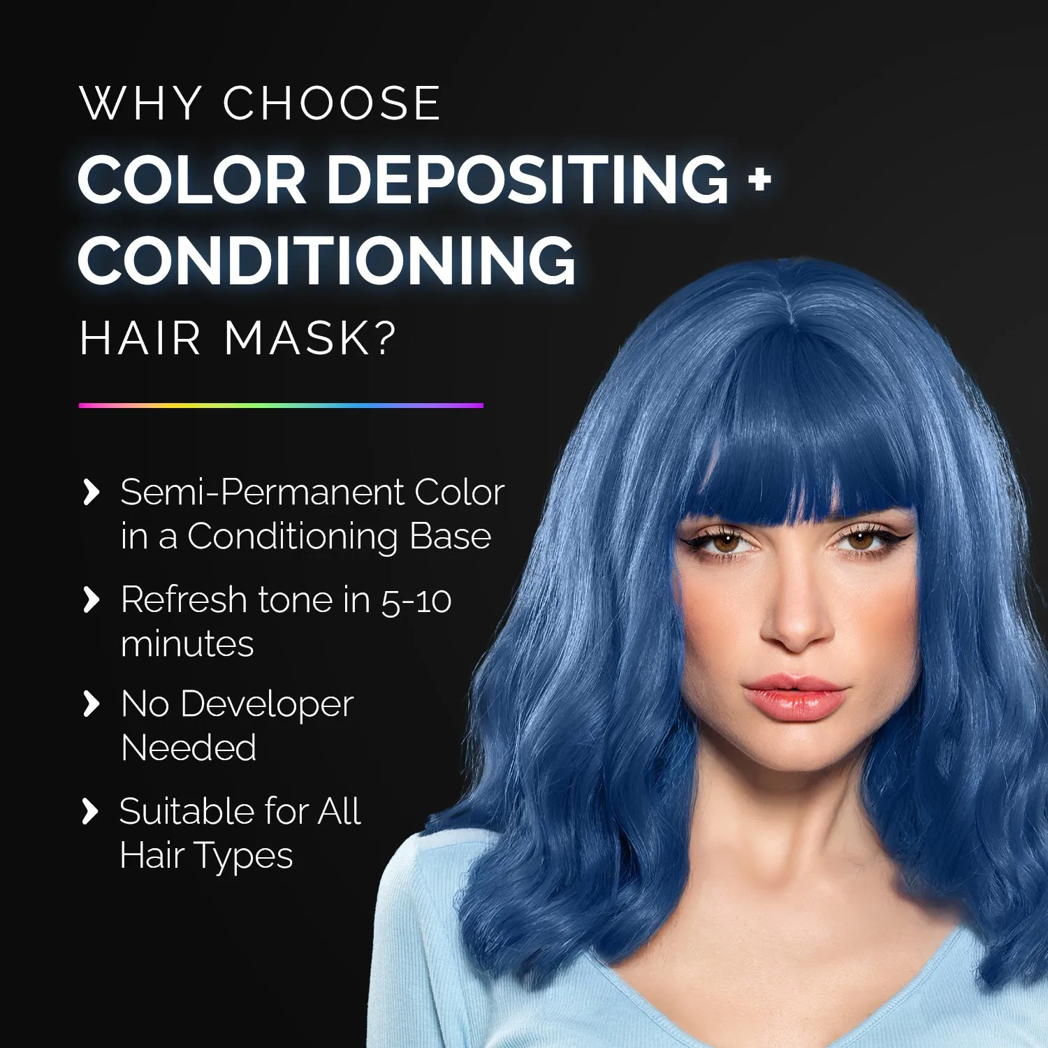 Keratin Color Depositing Hair Mask for Dry Damaged Hair