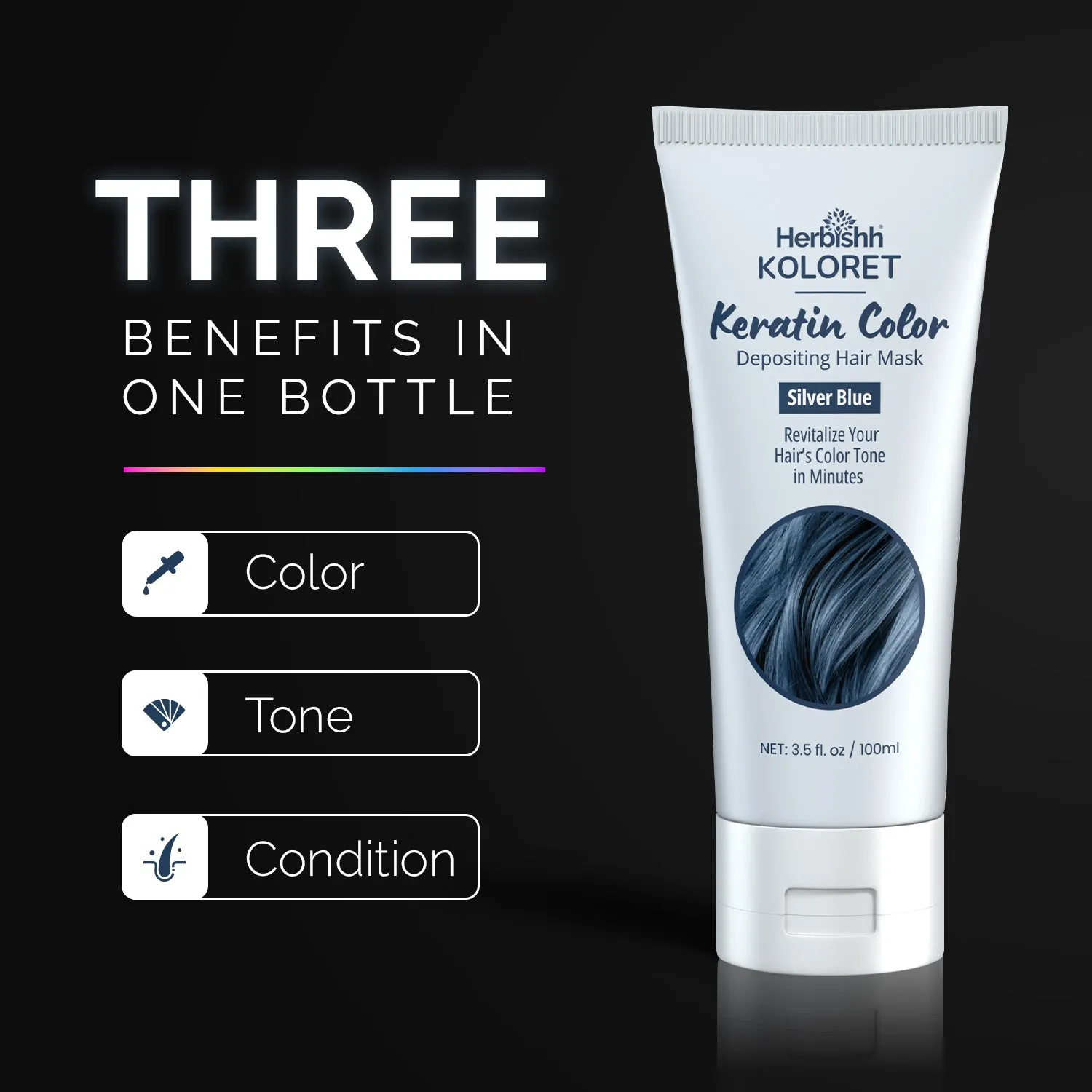 Keratin Color Depositing Hair Mask for Dry Damaged Hair