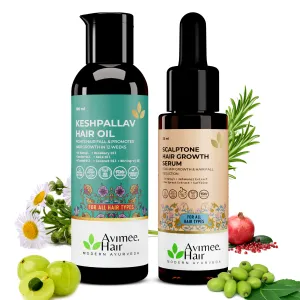 Keshpallav Hair Oil and Scalptone Hair Growth Serum
