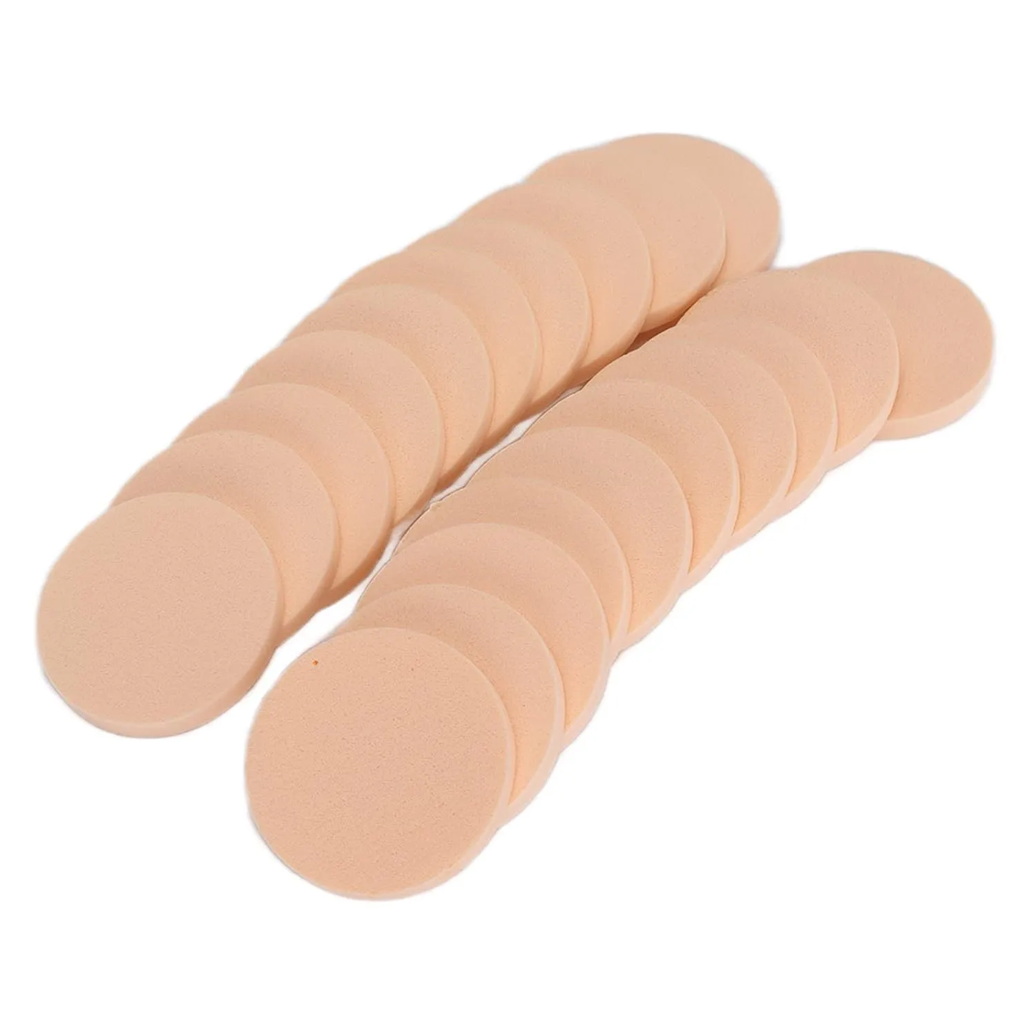 KIMISS 20PCS Reusable Round Makeup Sponge - Dual Use Dry and Wet Powder Puff for Effortless Makeup Application