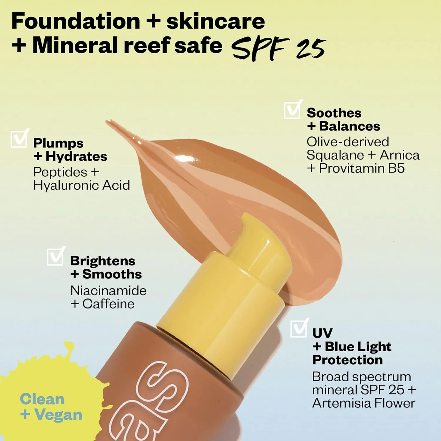 Kosas Revealer Skin-Improving Foundation with SPF 25 Protection - Hydrate, Brighten, Soothe, Plump, Protect Skin - Smoothing Texture, Natural Finish and Clean Formula - Deep Neutral Warm 390