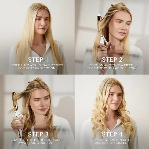 Kristin Ess 1 Titanium Curling Iron Beach Waves Ionic Fast Heat Dual Voltage