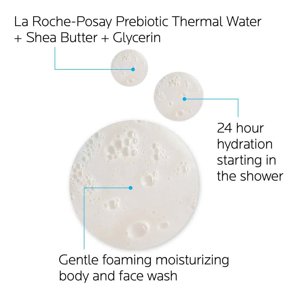 LA ROCHE-POSAY Laboratoire Dermatologique Dry To Extra Dry Skin Body And Face Lipkar AP  Wash Centele Foaming Moisturizing Wash