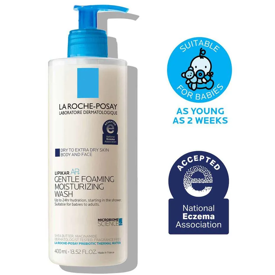 LA ROCHE-POSAY Laboratoire Dermatologique Dry To Extra Dry Skin Body And Face Lipkar AP  Wash Centele Foaming Moisturizing Wash
