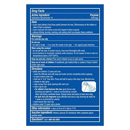 Lamisil Athelete's Foot Antifungal Continuous Spray, Full Prescription Strength for Itching, Burning, Cracking, and Scaling, 4.2 ounces (125 milliliters)