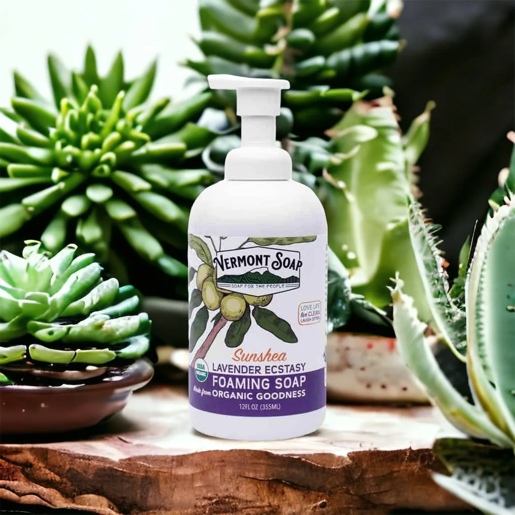 Lavender Ecstasy Foaming Hand Soap - Vermont Soap 12oz / 355ml