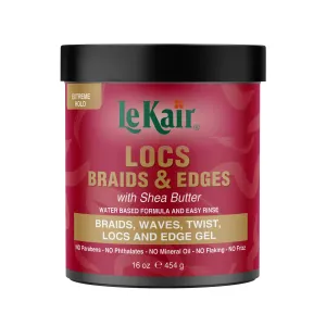 LEKAIR LOCS BRAIDS & EDGES GEL 16 OZ