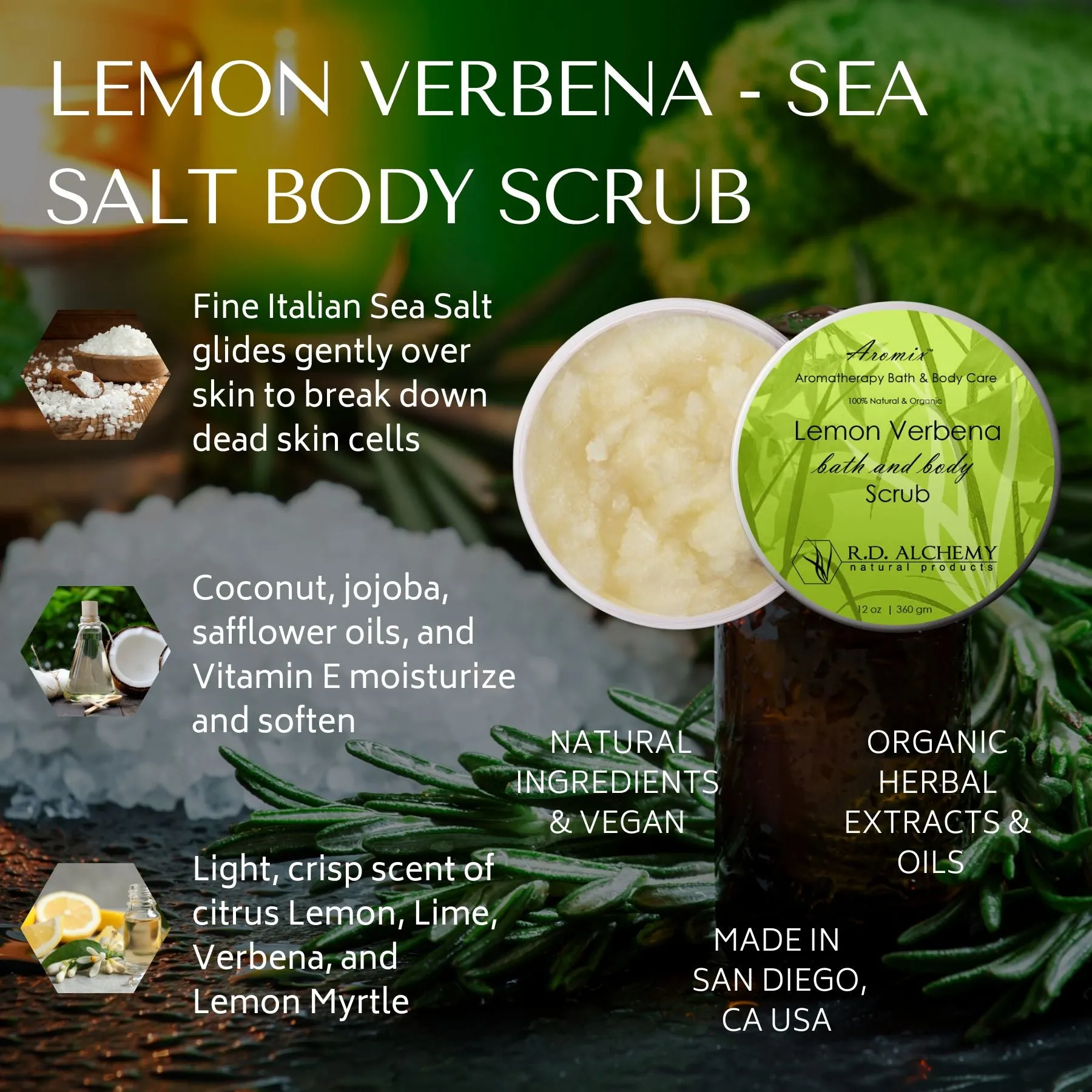 Lemon Verbena - Sea Salt Body Scrub