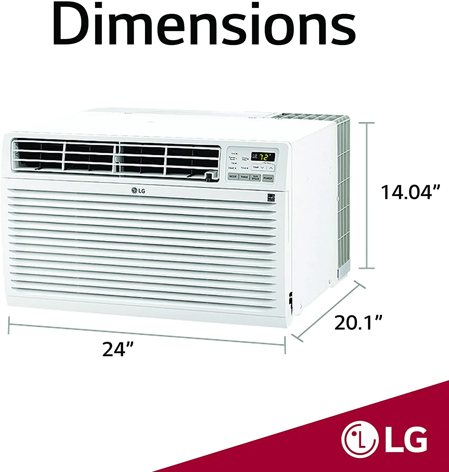 LG L 11,500 BTU 230V Through-The-Wall Remote Control Air Conditioner