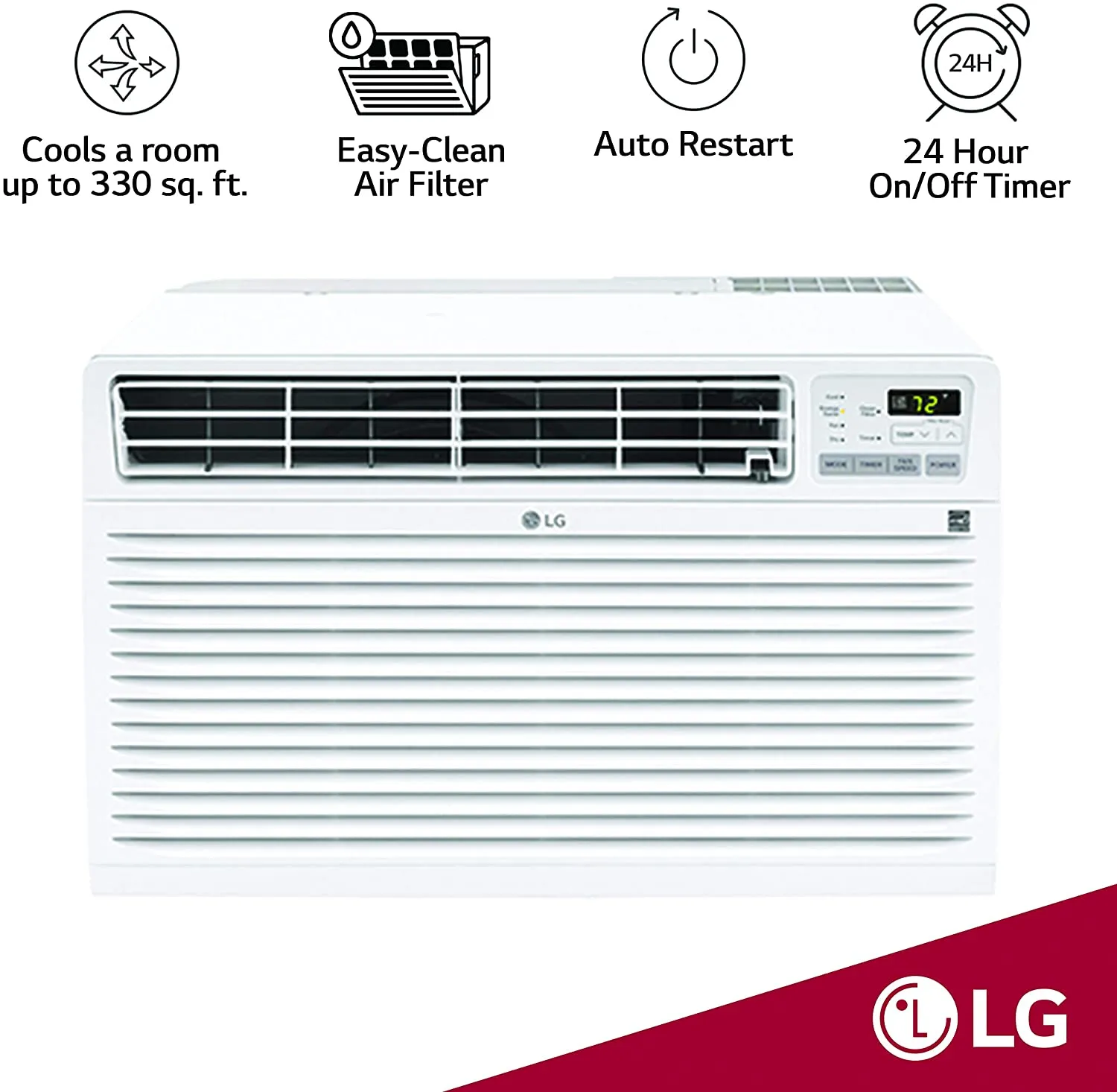 LG L 11,500 BTU 230V Through-The-Wall Remote Control Air Conditioner