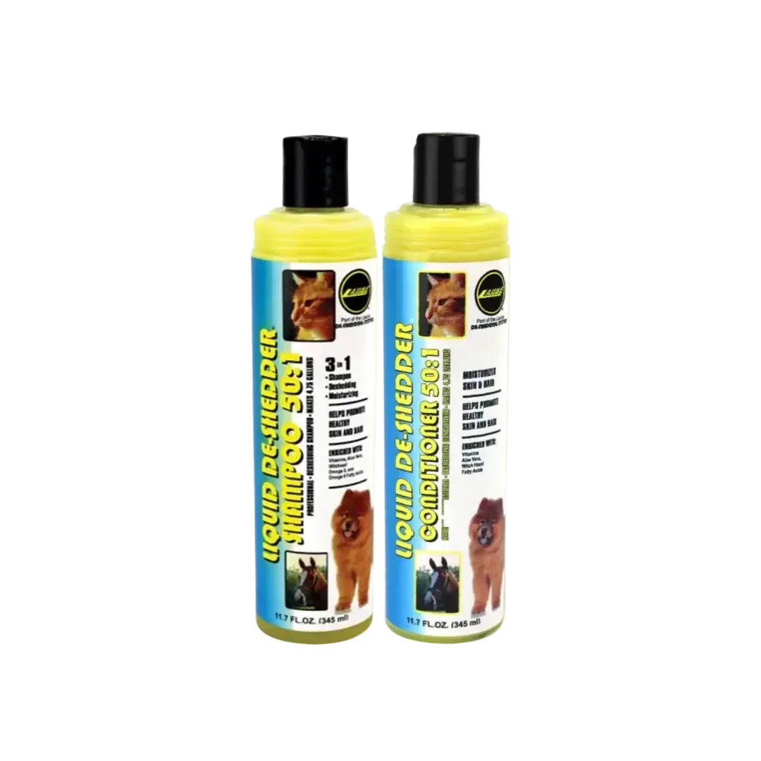 Liquid De-Shedder Shampoo and Conditioner Set 11oz by Wild Animal