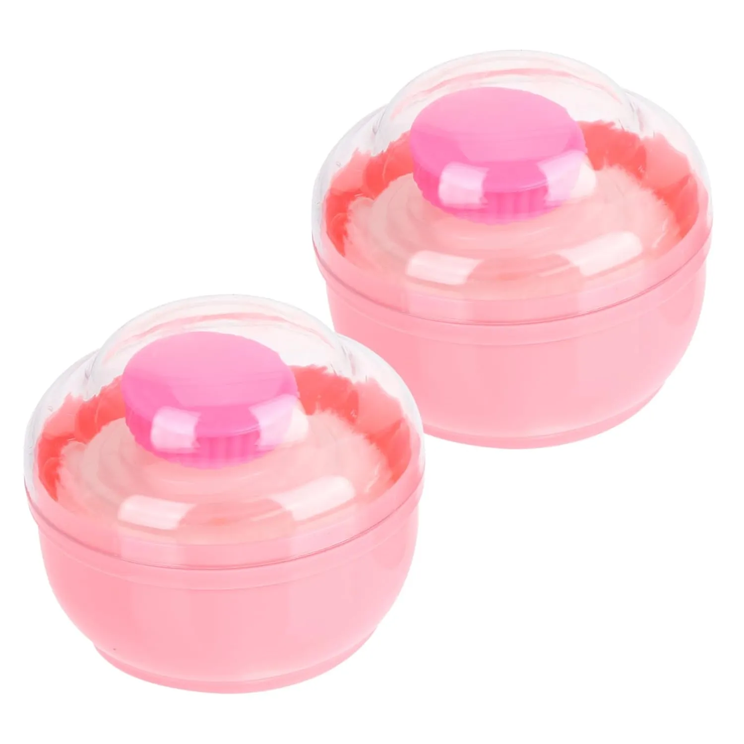 Loose Powder Puff and Container Set Makeup Powder Puff Box Easy to Refill