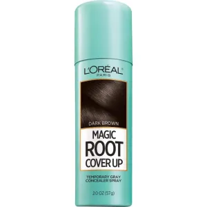 L'Oreal Paris Magic Root Cover Up Temporary Gray Concealer Spray, Dark Brown 2 oz