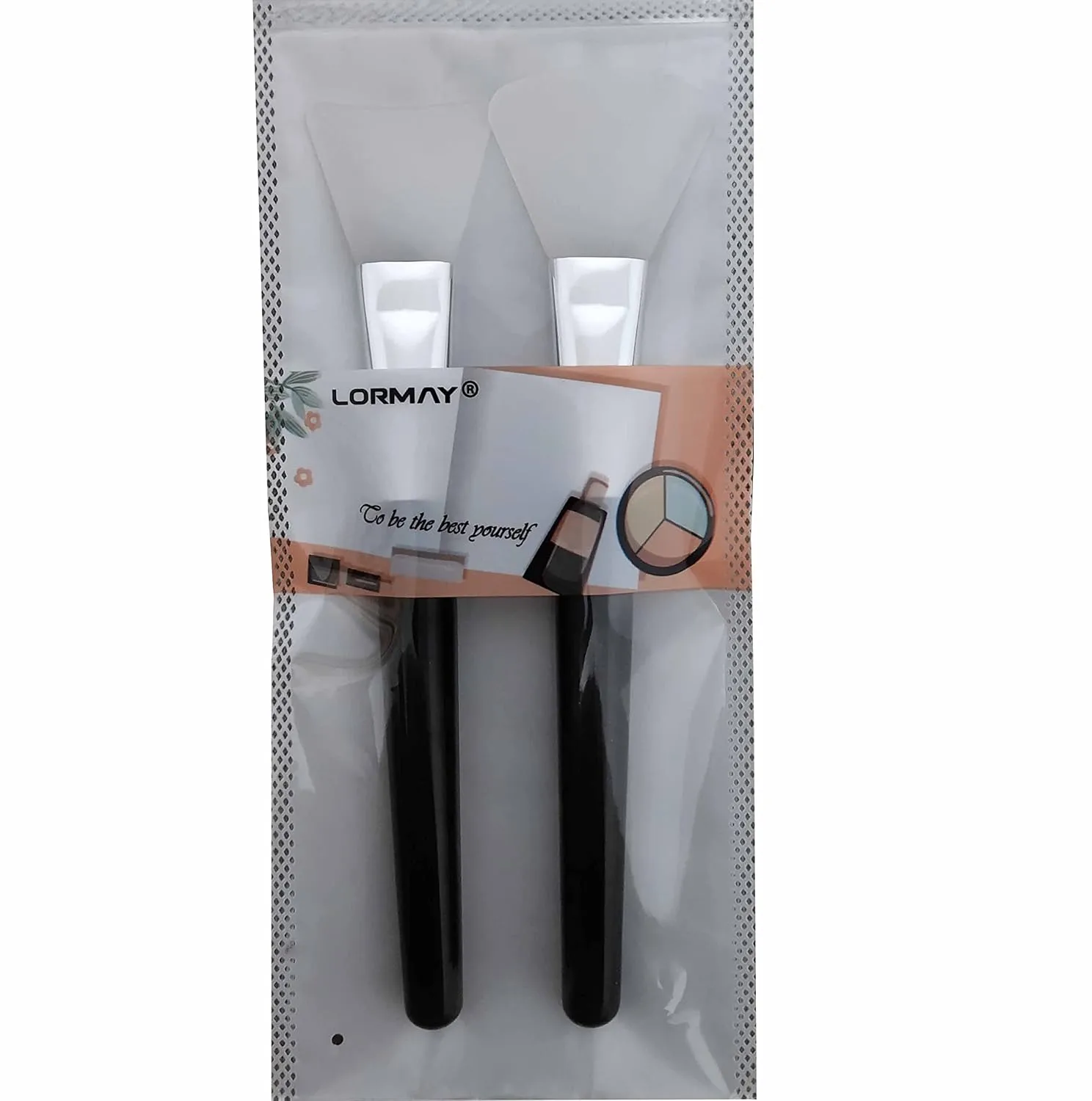 LORMAY 2 Pcs Silicone Face Mask Brush Applicator for Facial Mud, Clay Mask, DIY, Modeling Mask, Body Lotion, and BB CC Cream