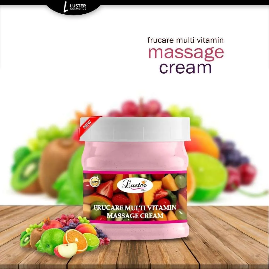 Luster Frucare Multi Vitamin Facial Massage Cream - 500ml