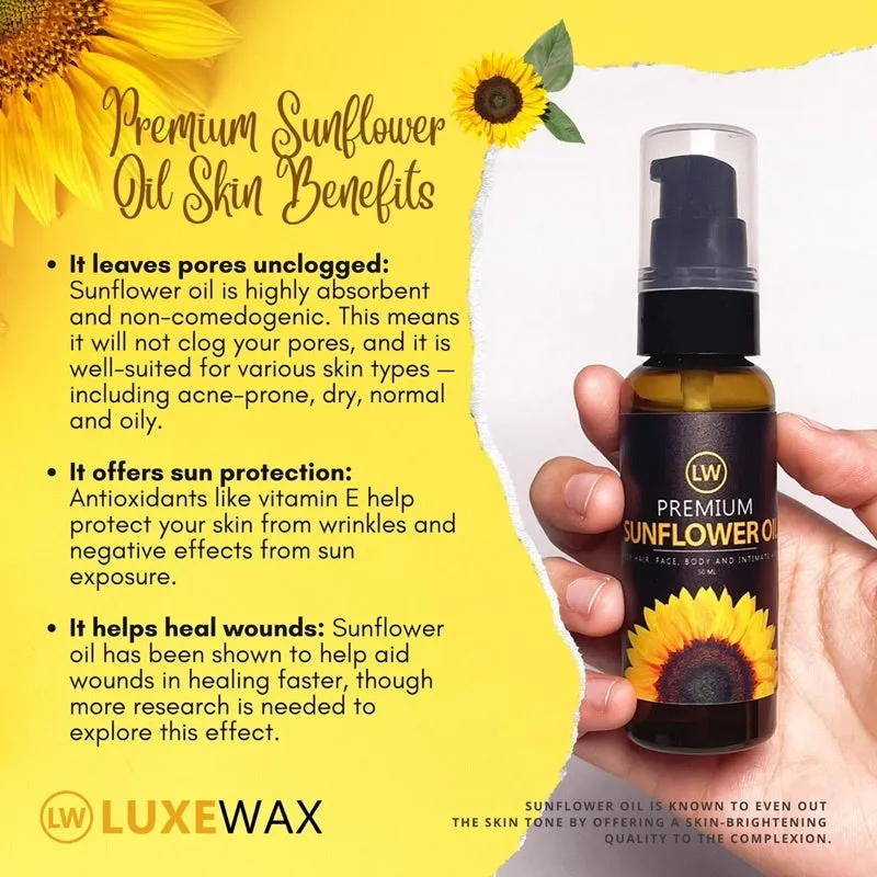 Luxewax Kit   Sunflower Oil Organic Sugar Cold Hot Wax Set Underarm Hair Legs