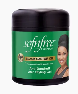 M And M Cosmetics Sof N Free Black Castor Oil Anti Dandruff Afro Styling Gel