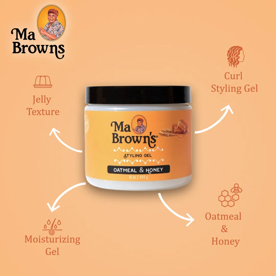 Ma Browns Styling Gel With Oatmeal And Honey - 454g