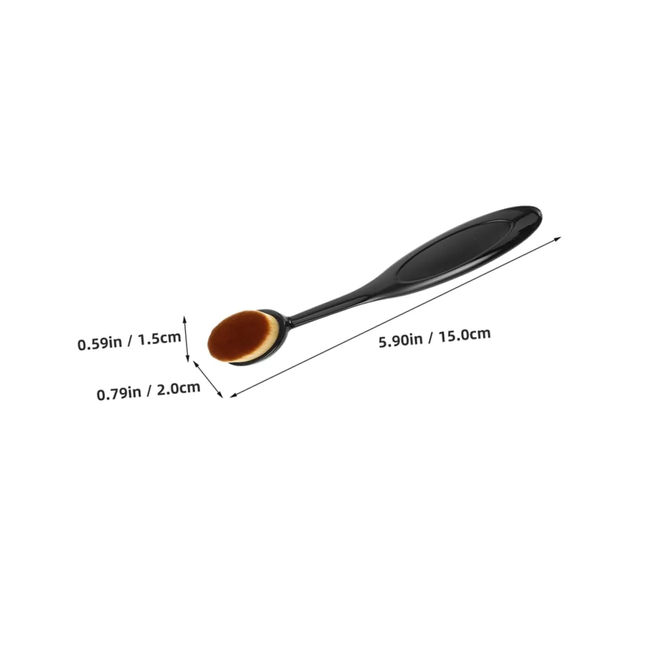 Makeup Brush Set 2pcs for Foundation Blush Loose Powder Long Handle Comfortable Grip Non-shedding Bristles Multifunctional