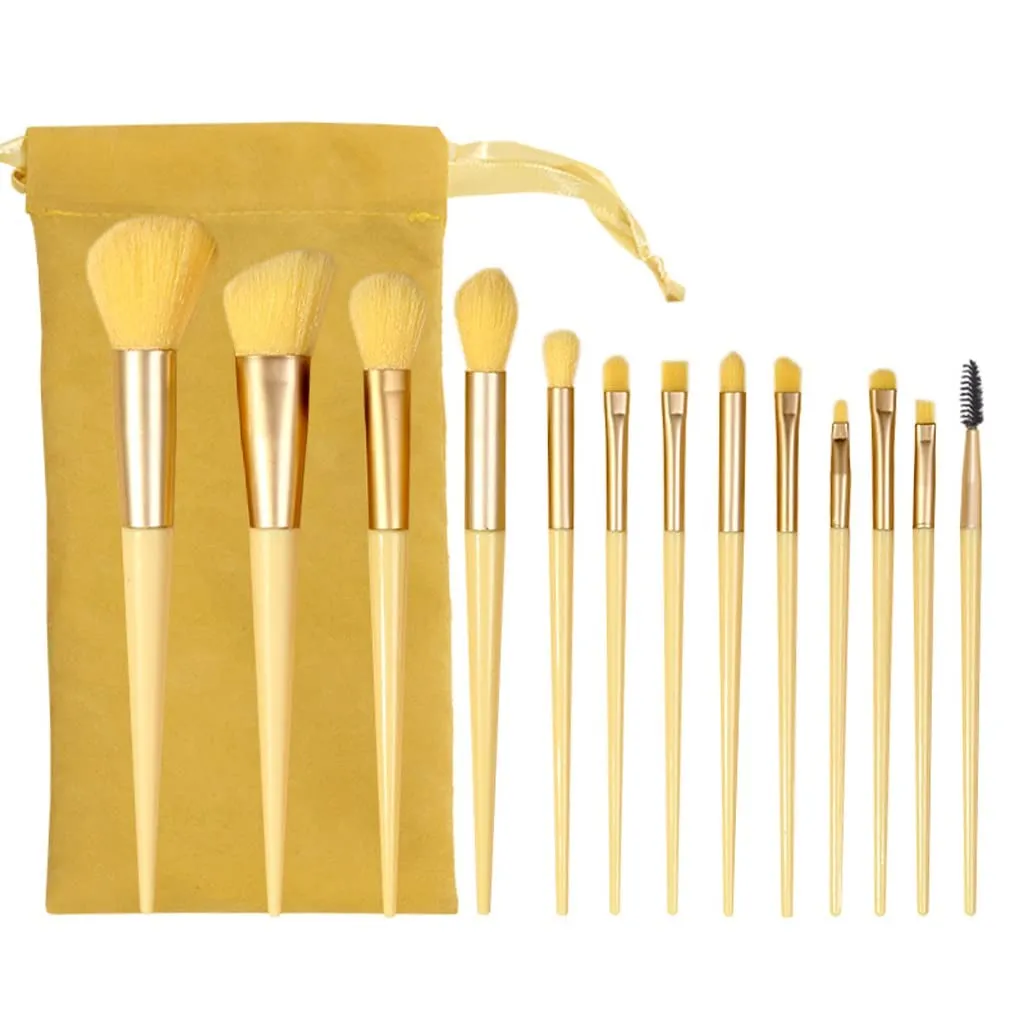 Makeup Brush Set Brush With Organizer Bag Beauty Tools Loose Powder Brush Foundation(Black)