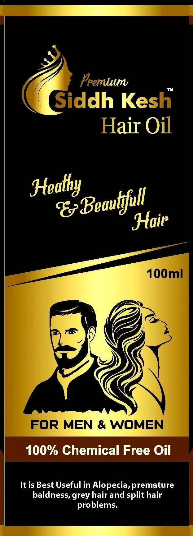 Markandey Siddh Kesh Hair Oil ,100% chemical free Oil. Made with pure 34 Ayrvedic Hearbs,These are processed using Tel Kshir Pak method,Hair Fall Control and Hair Growth 100 Ml