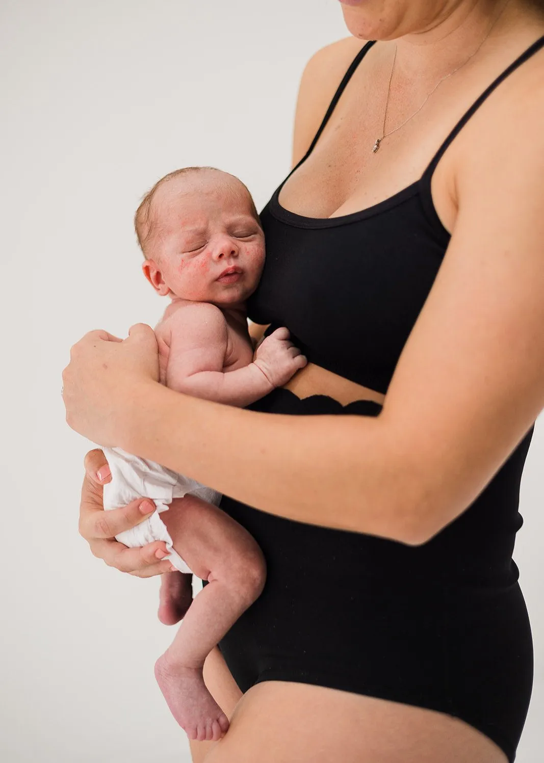 Maternity & Postpartum Support Bloomers - Scallop Edge Black