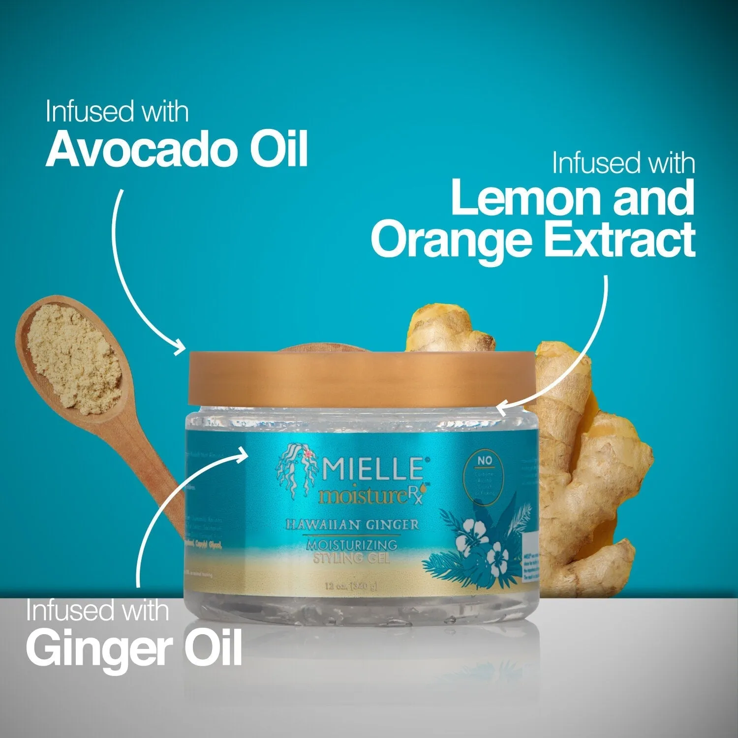 Mielle Moisture RX Hawaiian Ginger Moisturizing Styling Gel