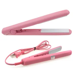 Mini Curls Hair Straightener Iron Pink Ceramic.  Item # 4DS-82HSI  Price $33.80