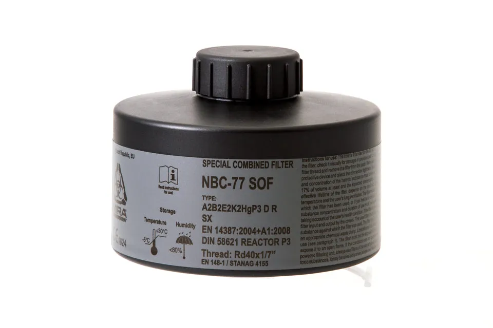 Mira Safety CBRN Gas Mask Filter NBC-77 SOF 40mm Thread