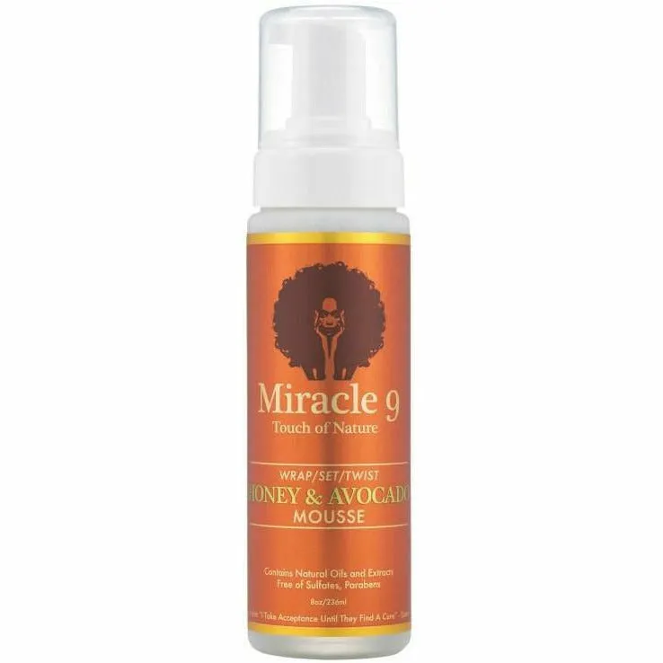 Miracle 9: Wrap/Set/Twist Honey & Avocado Mousse 8oz