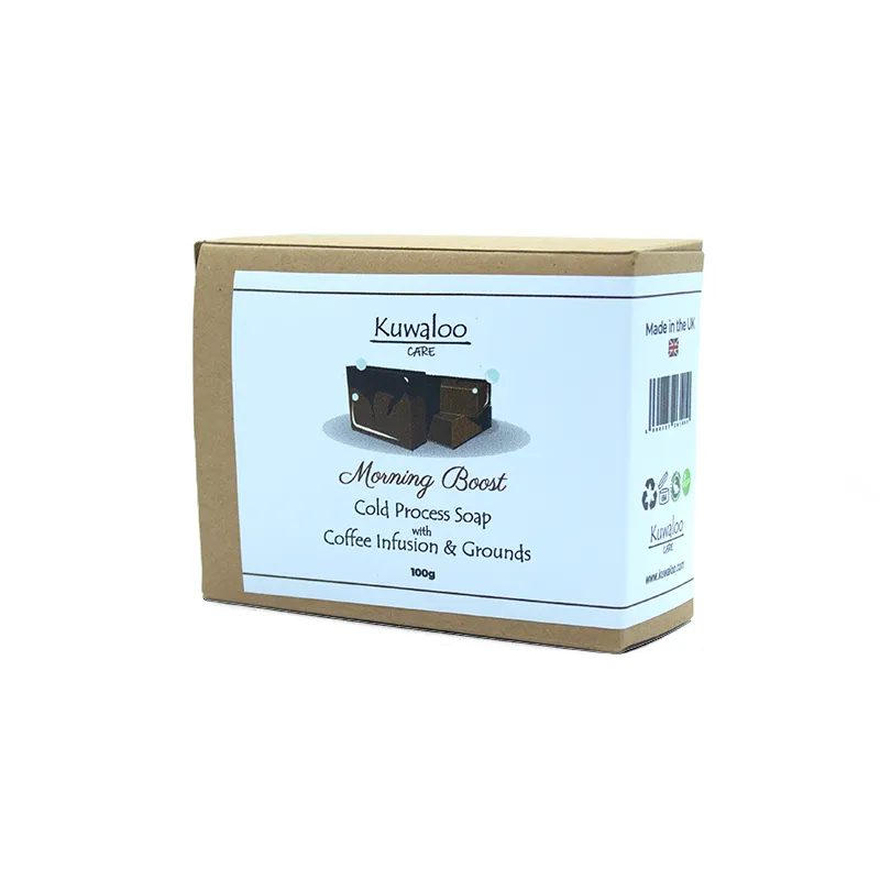 'Morning Boost' Organic Vegan Soap100g - Coffee Infusion & Grounds