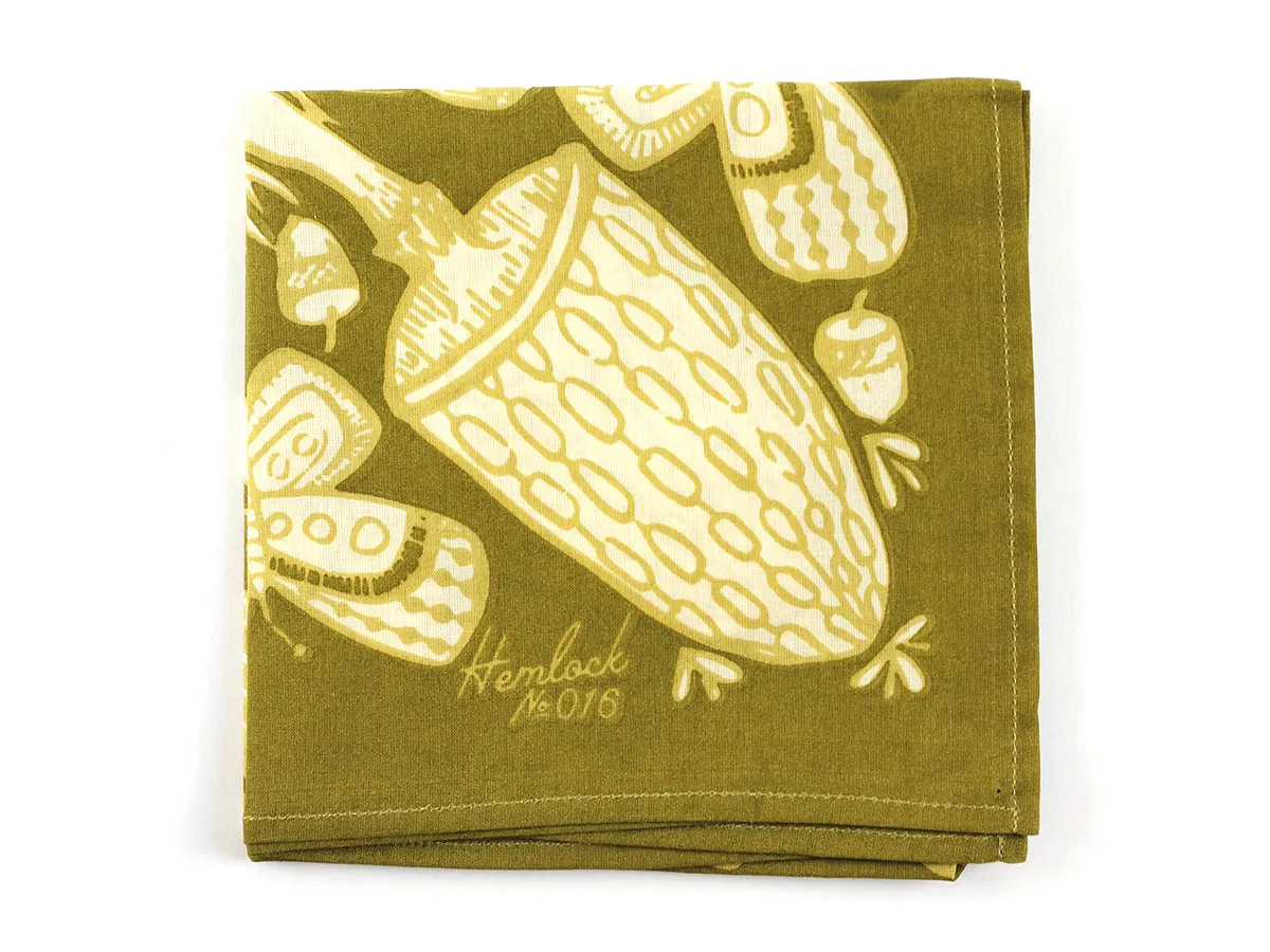 Mushrooms Screen Printed Bandana