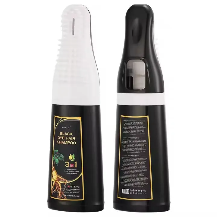 Natural Black Hair Dye Shampoo Instant &amp; Easy 3-in-1 Hair Color Solution&nbsp;