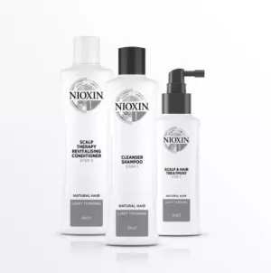 Natural Hair Light Tuning Thicker Fuller Therapy System 1 Kit 3 Prod. - Nioxin