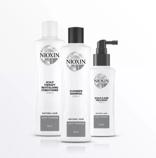 Natural Hair Light Tuning Thicker Fuller Therapy System 1 Kit 3 Prod. - Nioxin