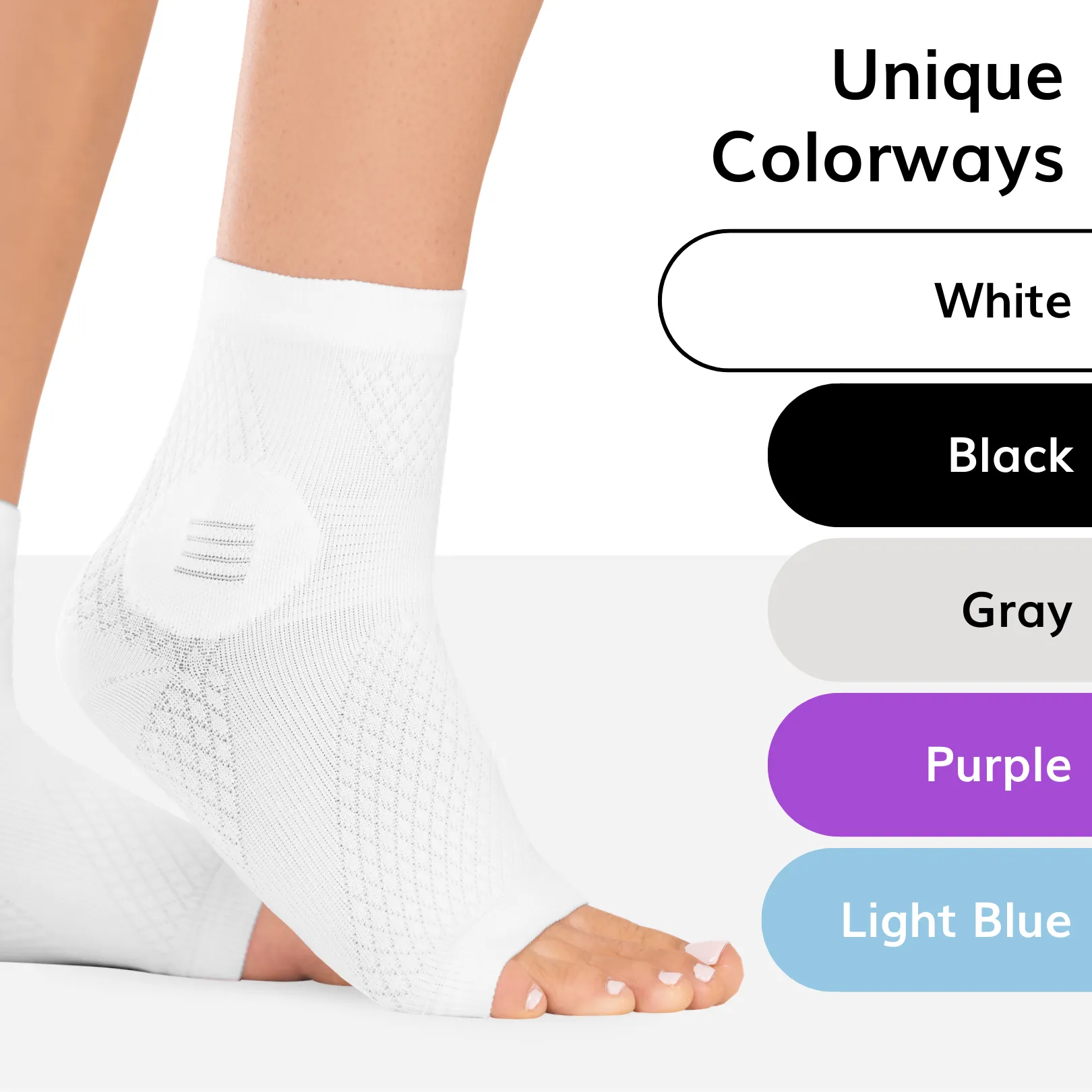 Neuropathy Socks | Compression Toeless Foot Pain Relief Sleeves for Diabetics and Peripheral Treatment (Pair)