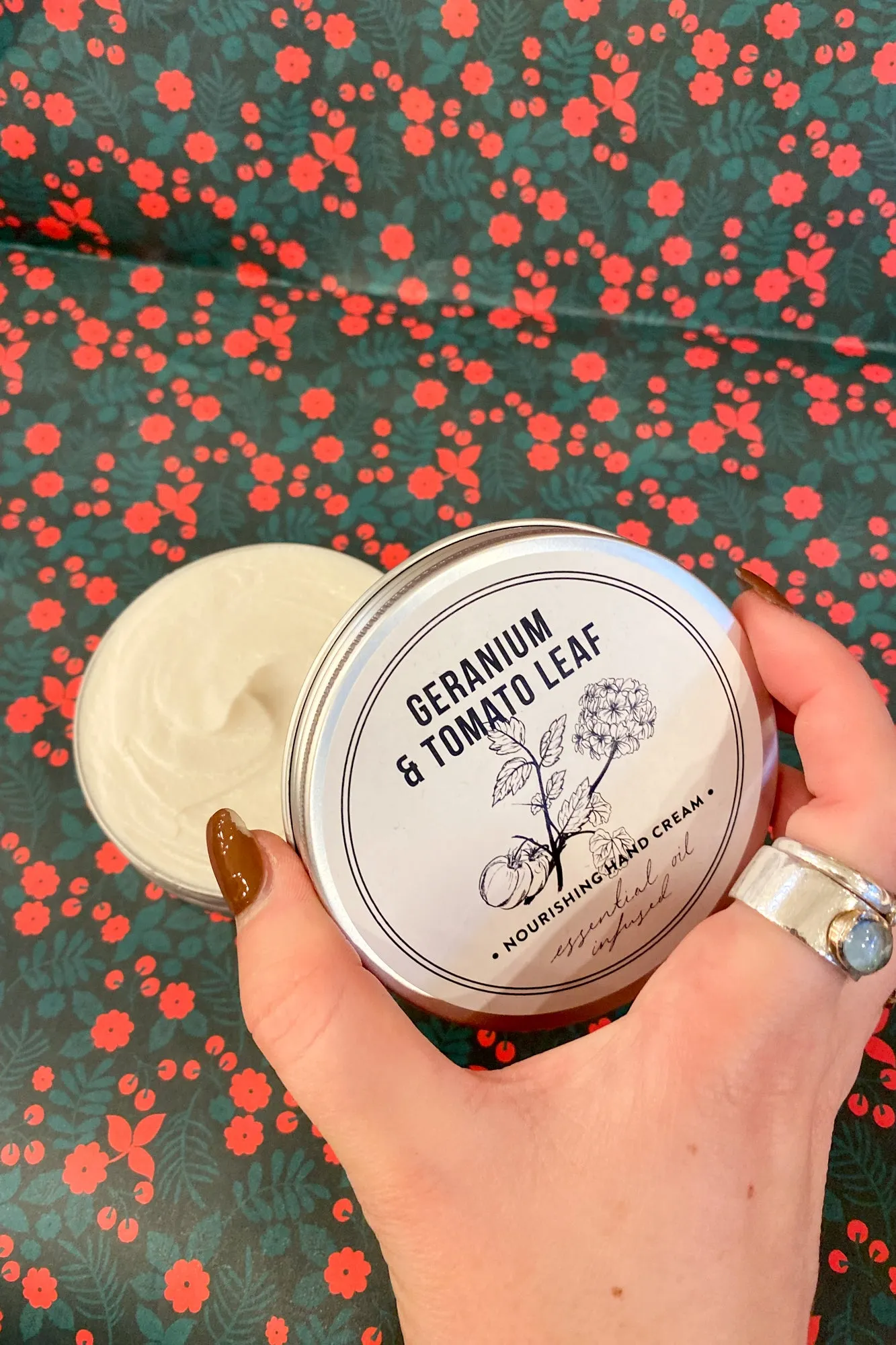 Norfolk Natural Living 100ml Geranium & Tomato Leaf Hand Cream Tin