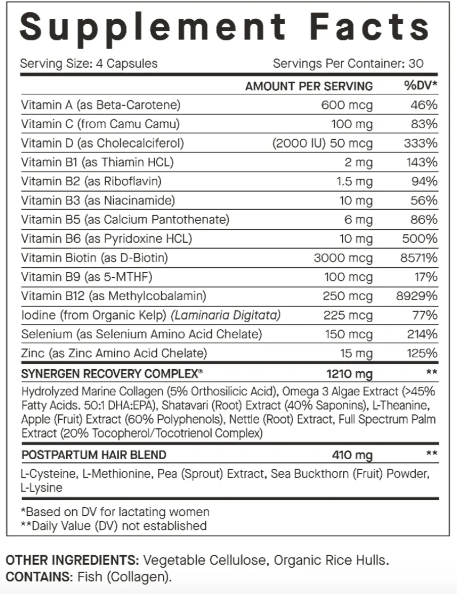 Nutrafol Postpartum Capsules