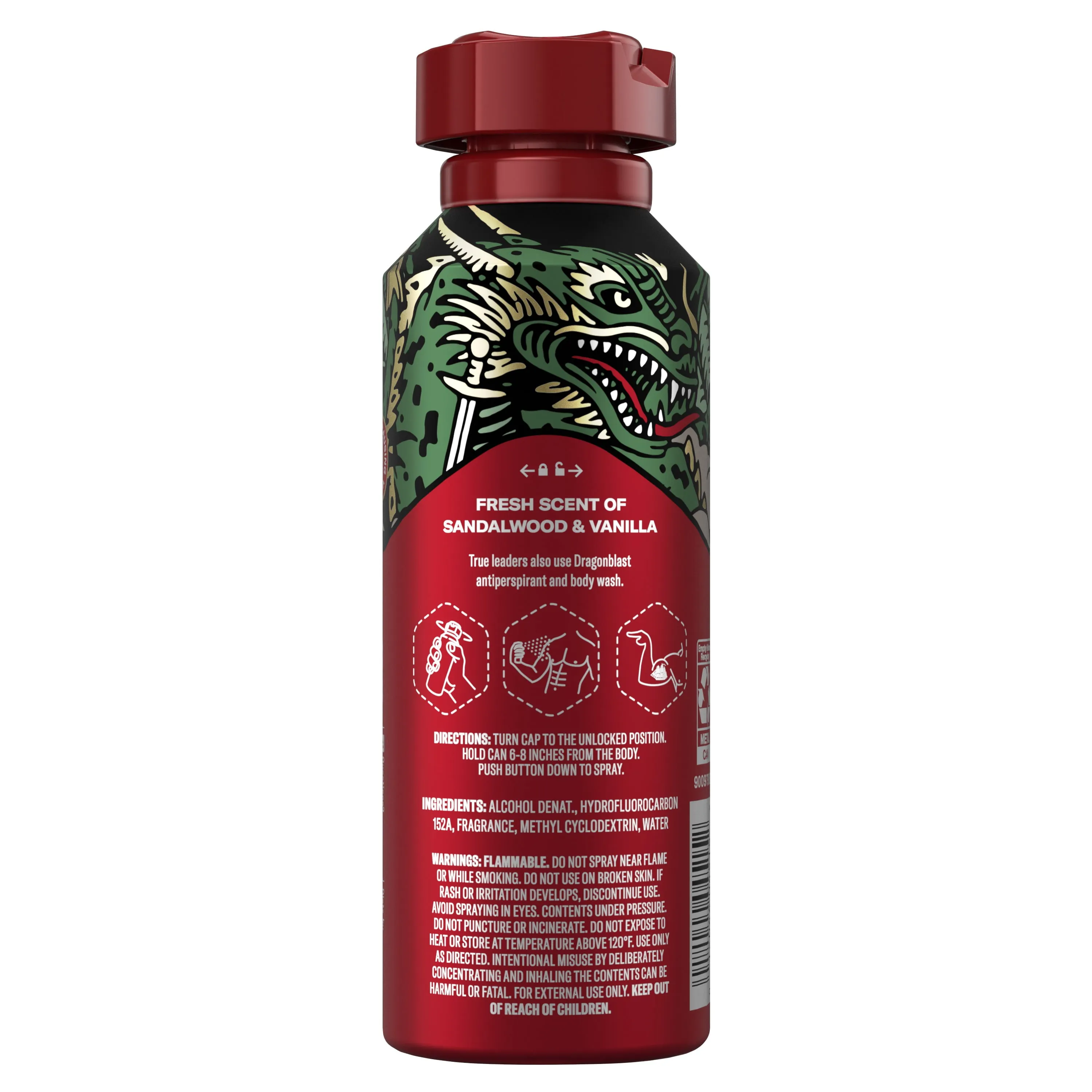 Old Spice Aluminum Free Body Spray for Men, Dragonblast 5.1 Oz-USA