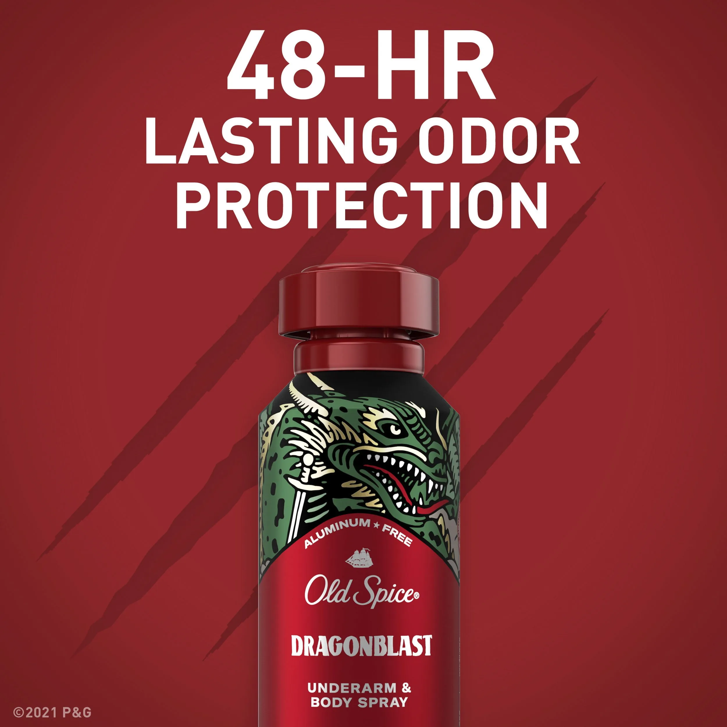 Old Spice Aluminum Free Body Spray for Men, Dragonblast 5.1 Oz-USA