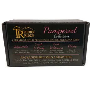 Pampered Collection: 4 Handmade Soap Bars - 5 Ounces Each (Pack of 4)