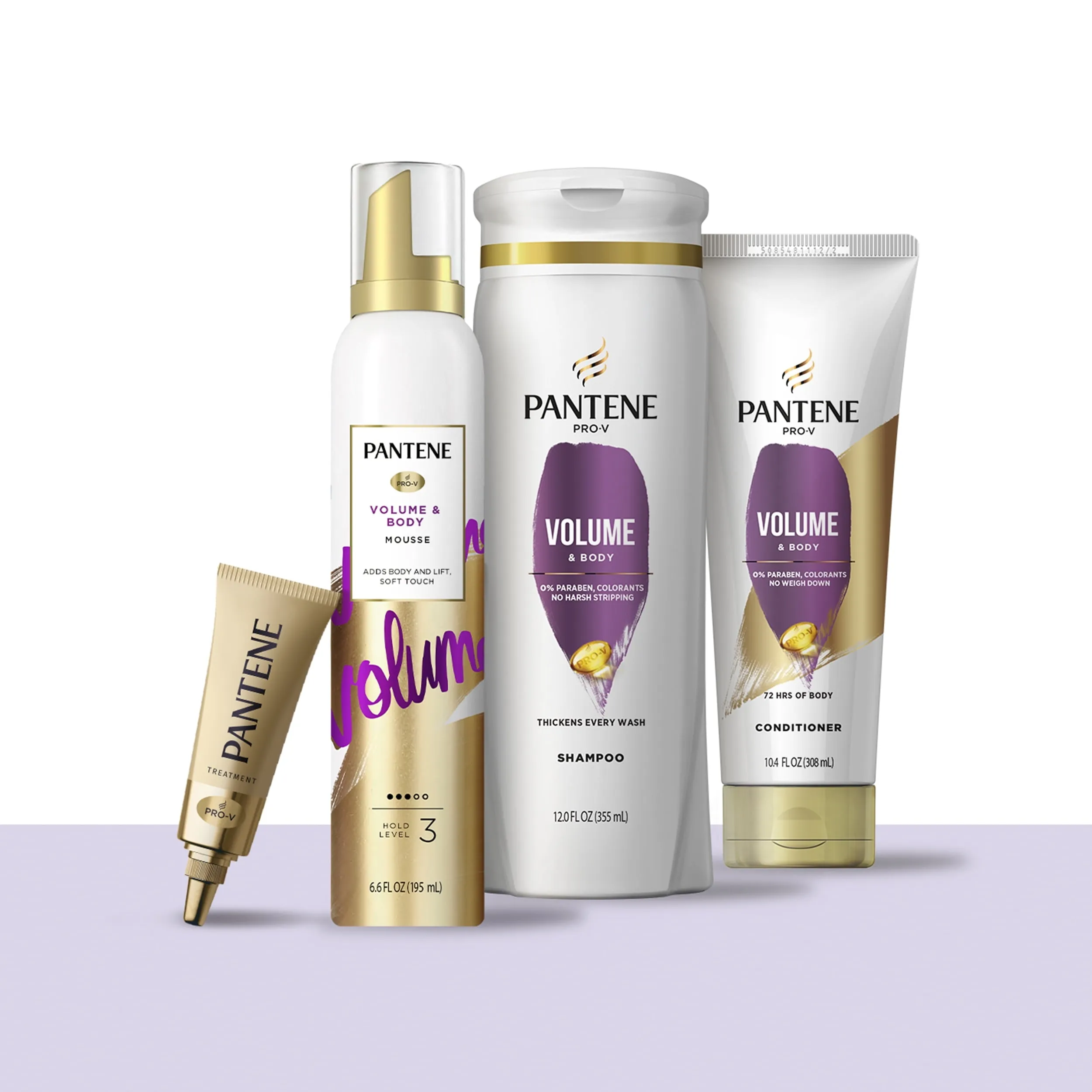 Pantene Volume Mousse, Boosts Fine Flat Hair for Max Fullness, 6.6 oz