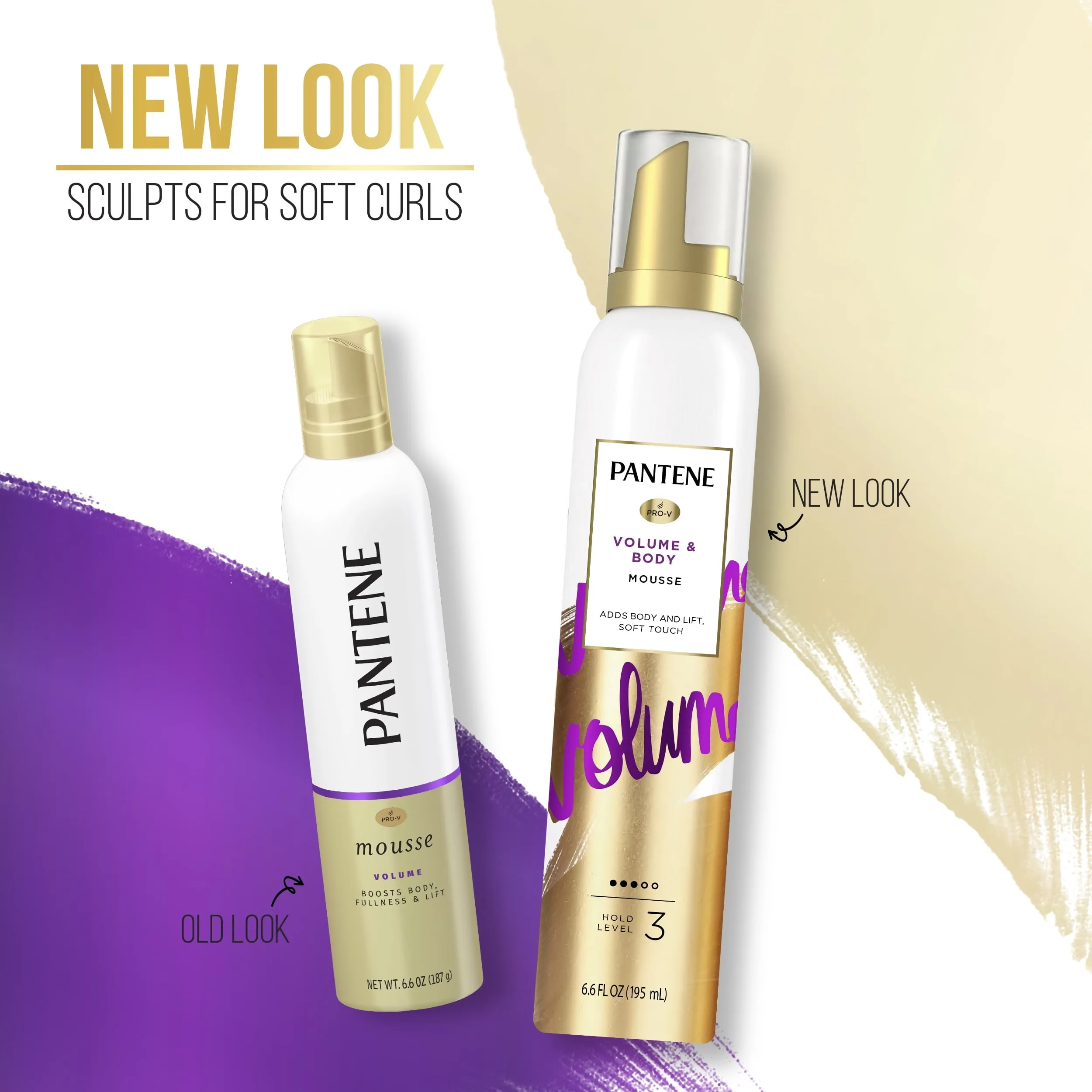Pantene Volume Mousse, Boosts Fine Flat Hair for Max Fullness, 6.6 oz