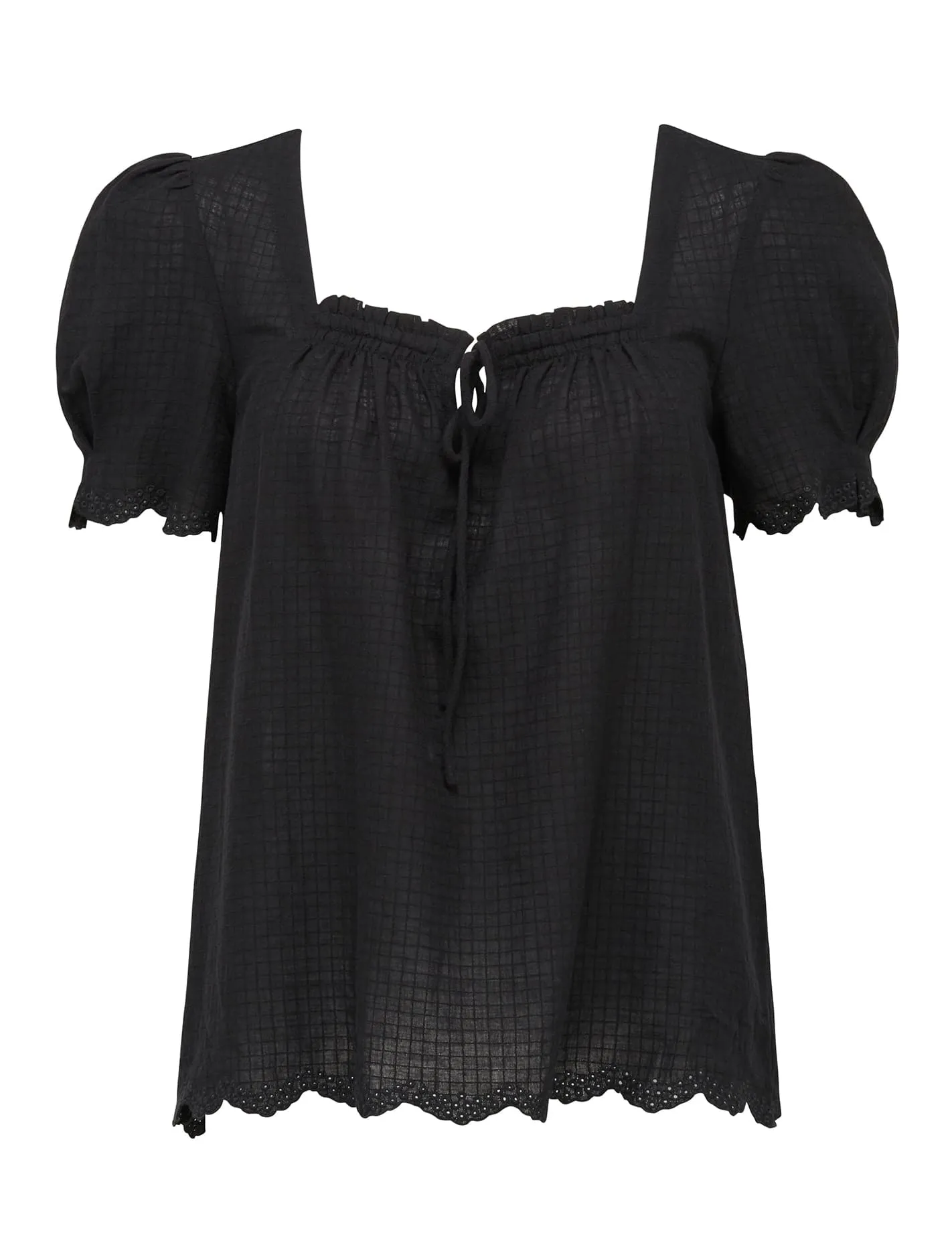 Penelope Square Neck Embroidered Blouse
