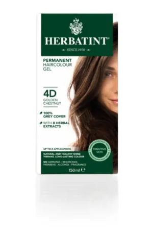 Permanent Hair Colour, 4D , Golden Chestnut, 150 ml