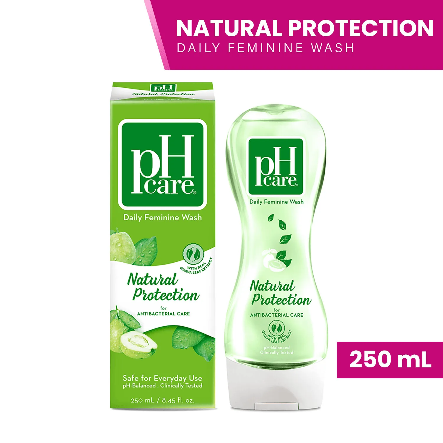 pH Care Daily Feminine Wash Natural Protection - 250ml